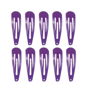 Motanar 50 Pack of Snap Hair Clips Hair Barrettes for Kids, Girls and Women, 50 mm (Purple)