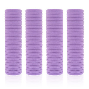 100 Pack Seamless Hair Ties for Women Girls Ponytail Holders for Thick Hair (purple)