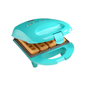 Babycakes Mini Waffle Stick Maker by Select Brands - Mini Waffle Stick Maker for Breakfast - Features Nonstick Coating & Non-Skid Feet - Kitchen Appl