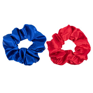 Silk Hair Scrunchies Red Blue Mulberry Silky Scrunchy Large for Women Girls Curly Thick Fine Hair Tie Sleep Elastic Band Ponytail Holder 90s Accessor