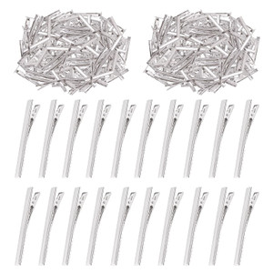 Swpeet 200Pcs 3inch - 7.5cm Alligator Hair Clips Kit, Perfect for Metal Duck Bill Hair Clips Flat Top Single Prong Hairpins for Hair Styling DIY Acce