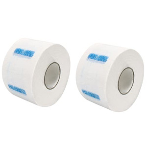 Erioctry 2 Rolls Disposable Barber Neck Strip Stretchy Paper Neck Band Neckband Hair Cutting Barber Salon Ruffle Tissue Strip Collar Wrap Hairdressin