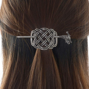 Viking Celtic Hair Clips Hairpins- Viking Hair Accessories Celtic Knot Hair Pins Antique Silver Hair Sticks Irish Hair Decor Accessories for Long Hai