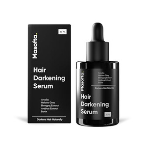 Masofta Anti Gray Hair Darkening Serum | Reverses & Limits Hair & Beard Graying with Arcolys, Melano Gray, for Promoting Darker, Shinier Hair and Bea