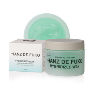 Hanz de Fuko Hybridized Wax  Medium Hold, Satin Shine  Mens Hair Styling Wax, 2 oz