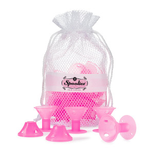 Spoolies Original Hair Curlers, Heatless Silicone Rollers for Natural Hair, Hair Extension plus Wigs, Made in USA, Patented (Playful Pink)