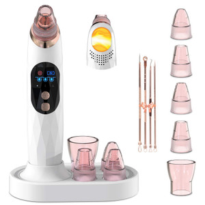 Blackhead Remover Pore Vacuum with Hot Compress-YONOY 2026 Upgraded Electric Face Cleaner Pore Extractor Pimple Extractor Acne White Heads Removal To