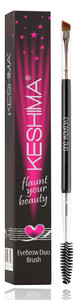 KESHIMA Eyebrow Brush Duo  Premium Angled Eye Brow Brush & Spoolie  Precision Eye Makeup Tool for Applying & Blending Powder, Gel & Liquids