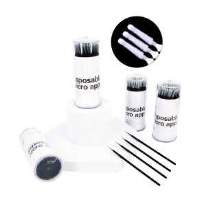 i-Laesh 400pcs Disposble Micro Applicators Brushes for Eyelash Extension Cotton Swabs Makeup Oral and Personal Care Mini Grafted Bottled Remove Glue