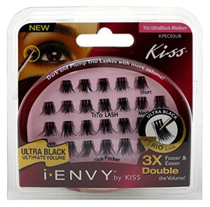 iENVY Ultra Black Trio Medium Lashes KPEC02UB (6 PACK)