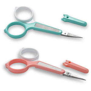 PAFASON High Precision Eyebrow Grooming Scissor Set, Beauty Makeup Cosmetic Tool, Curved, Straight Tip, Stainless Steel, Safety Case for Trimming Eye