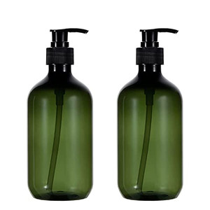 Sdoot Green Pump Bottle 2 Pack, 10oz Shampoo Pump Bottle Plastic Pump Dispenser Bottle Squeeze Containers for Shampoo Lotion Body Wash