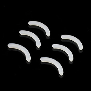 Leline's Eyelash Curler Refill Pads, Rubber Replacement Pads for Standard Eyelash Curler, 6 Pieces, White