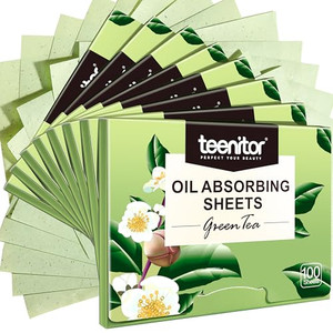 Teenitor Green Tea Blotting Paper - 800 Oil Absorbing Sheets for Oily Skin, Face Oil Control Film