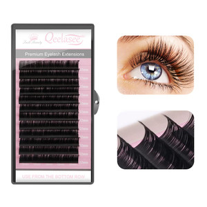 Faux Mink Silk Eyelash Extensions 0.0 3mm C Curl 16/17/18 mm Semi-Permanent Individual Lashes Extension Professional Salon Use