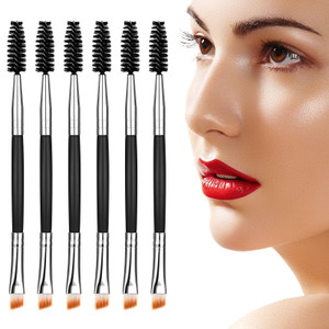 Yoizyfree 6 pcs Duo Eyebrow Brush,Eyelash Brush Mascara Wands Spoolie Brushes for Eyelash Extension Lash applicator Eyebrow