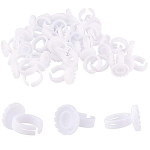 BEYELIAN Glue Rings For Eyelash Extensions, Can Fasten to Tweezers, Lash Glue Holder Fanning, Volume Fan Blooming Cups, Lash Extension Supplies, Disp