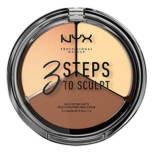 NYX PROFESSIONAL MAKEUP 3 Steps to Sculpt, Face Sculpting Contour Palette - Light