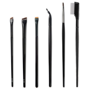 6 Pieces Eyeliner Brush Set Flat Bent Eye shadow Brushes Suit Wet Powder Liquid Gel Eyebrow Comb