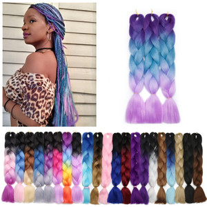 Benehair Ombre Braiding Hair 3 Bundles/lot 24inch Jumbo Braiding Hair Extensions High Temperature Synthetic Braid Hair Braiding Hair Pre Stretched Br