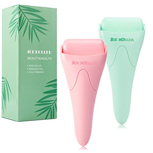2 Pack Ice Roller for Face and Body Massage, Facial Roller Skin Care Tool for Reduce Wrinkles and Puffiness, Migraine Pain Relief and Skin Tighten, C
