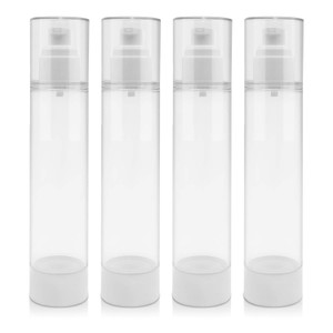 TRENDBOX 120ml / 4oz Airless Vaccum Pump Travel Bottles for Lotions, Cream - 4 Pack