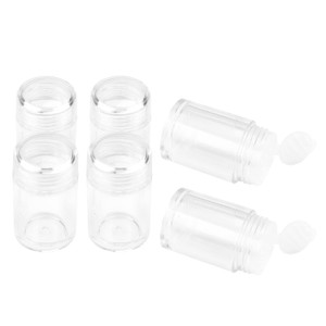 6 Pcs 10ml Loose Powder Container Jar Clear Plastic Travel Cosmetic Glitter Powder Eye Shadow Powder Box Pots Bottles With Sifter and Lids