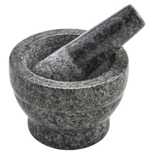 IMUSA USA Small Polished Mortar and Pestle, 3.75, Granite
