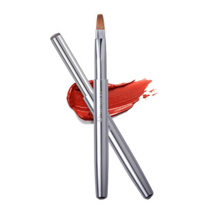 Rownyeon Travel Retractable Lip Brush Applicators Flat for Lipstick Gloss Creams Portable with Cap, Professional Makeup Brush for Women Girls As Chri