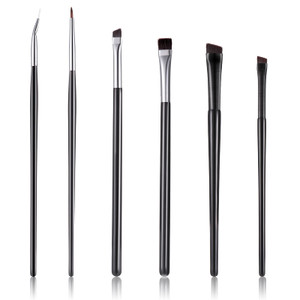 6 Pieces Eyeliner Brush Set, Ultra Thin Slanted Flat Angle Eyebrow Brush Fine Point Eyeliner Brushes Goth Makeup Brushes Eye Shadow Brushes for Women