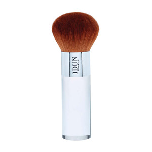 Idun Minerals - Powder Brush - Large Domed Top Fluffy Brush - Featuring An Elegant Wide Handle For Easy Grip - Feather Soft Bristles Gently Caress Th