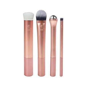 Real Techniques Prep and Prime Makeup Brush Set, Ideal for Exfoliating & Applying Primers, Moisturizers, & Serums, Skincare Tools, Synthetic Bristles