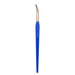 Bdellium Tools Professional Makeup Brush - Golden Triangle 708 Bent Eyeliner - With All Vegan and Soft Synthetic Fibers, For Smooth Application (Blue