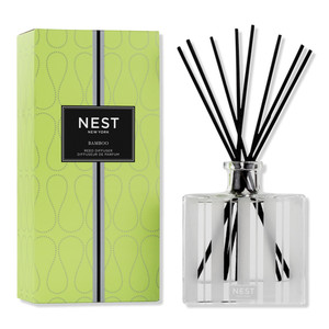 NEST New York Reed Diffuser, Bamboo - 5.9 fl oz - Fragrance for Up to 90 Days - Reusable, Refillable Glass Holder - Includes 8 All-Natural Reed Stick