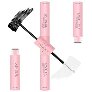 VEYESBEAUTY Lash Bond and Seal Waterproof 2 in 1 Cluster Lash Glue for Eyelash Extensions Long Lasting Strong Hold Individual Eyelash Glue for Self-A