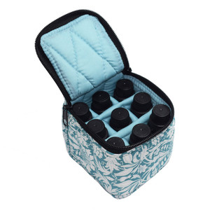 Rudmox 9 Bottles Essential Oil Carrying Case with Thick Foam Protection, Portable and Shockproof Organizer for 5ml to 10ml,15ml Bottles, Nail Polish,