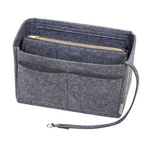 ZTUJO Purse Organizer Insert, Felt Bag Organizer with Metal Zipper, Handbag & Tote Shaper, For Speedy Neverfull Tote, 7 Sizes(X-large, Grey)
