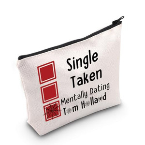 MEIKIUP Single Taken Mentally Dating Tom H Cosmetic Bag Spider Fan Gifts for Women (Tom H Cosmetic Bag)