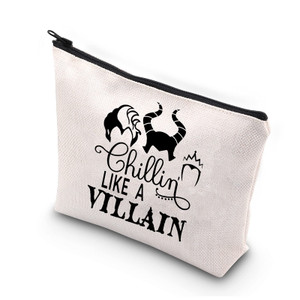 BDPWSS Evil Females Gift Villain Lover Makeup bag Chillin' Like a Villain Gift Evil Group Gift Bad Witches Cosmetic Bag
