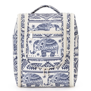 Narwey Small Hanging Toiletry Bag Women Travel Makeup Bag Organizer Toiletries Bag for Travel Size Essentials Accessories Cosmetics (Medium, Elephant