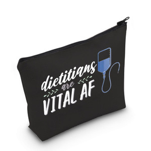 POFULL Nutritionist Gift Dietitian Are Vital AF Cosmetic Bag Dietitian Thank You Gift Registered Dietitian Gift (dietitians are VITAL AF bag)