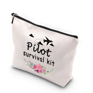 WCGXKO Pilot Survival Kit New Pilot Gifts Zipper Pouch Travelling Bag for Pilot Graduation Gift (Pilot Survival)