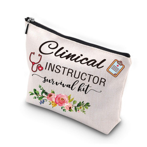 WCGXKO Clinical Instructor Gift Clinical Instructor Survival Kit Funny Cosmetics Bag Makeup Bag For Instructor (Clinical INSTRUCTOR)
