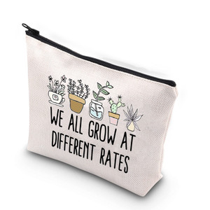 WCGXKO Special Education Teacher Gift We All Grow At Different Rates Zipper Pouch Makeup Bag (Different Rates)