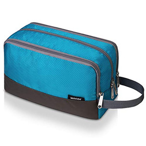 Toiletry Bag for Men Hanging Dopp Kit Water Resistant Shaving Bag Small Toiletry Bag for Traveling (Blue)
