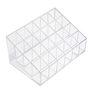 Super Z Outlet Transparent Cosmetic Makeup Organizer for Lipstick, Brushes, Bottles, and More. Clear Case Display Rack Holder