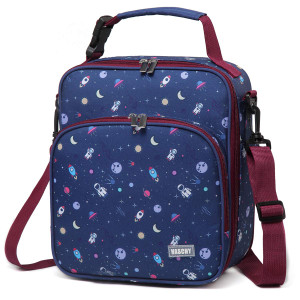 VASCHY Lunch Boxes Bag for Boys, Reusable Lunch Box Containers for Boys and Girls with Detachable Shoulder Strap, Insulated Lunch Coolers for School