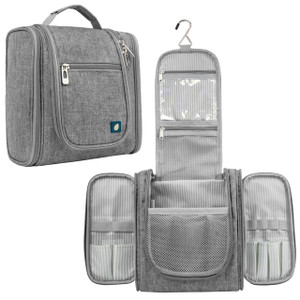 PAVILIA Toiletry Bag Travel Bag for Women Men, Hanging Cosmetic Organizer, Water Resistant Makeup Bag for Accessories Toiletries, Large Travel Essent