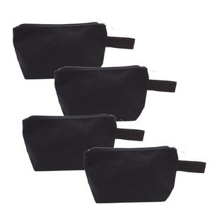 Augbunny 100% Cotton 16oz Heavy Duty Multi-purpose Canvas Zipper Cosmetics Makeup Travel Toiletry Organizing Pouch 4-pack
