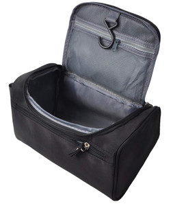 Vercord Mens Toiletry Bag Wash Travel Small Shaving Dop Kit Shower Bathroom Ditty Hygiene Bag Black